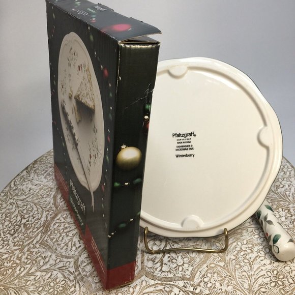 Pfaltzgraff Cheese Tray with Slicer Winterberry Christmas Holiday Winter Party - Picture 9 of 9